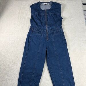 Jumpsuit Denim Jean Blue Women's